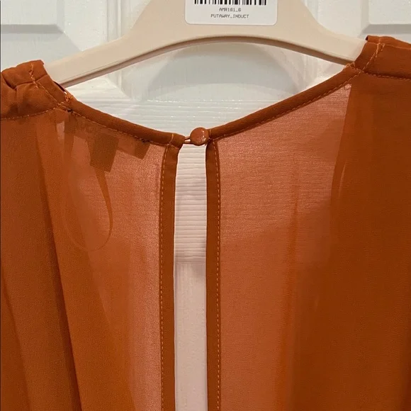 Fashion Nova Ruched Sleeve Rust Sienna Dress - Picture 6 of 9